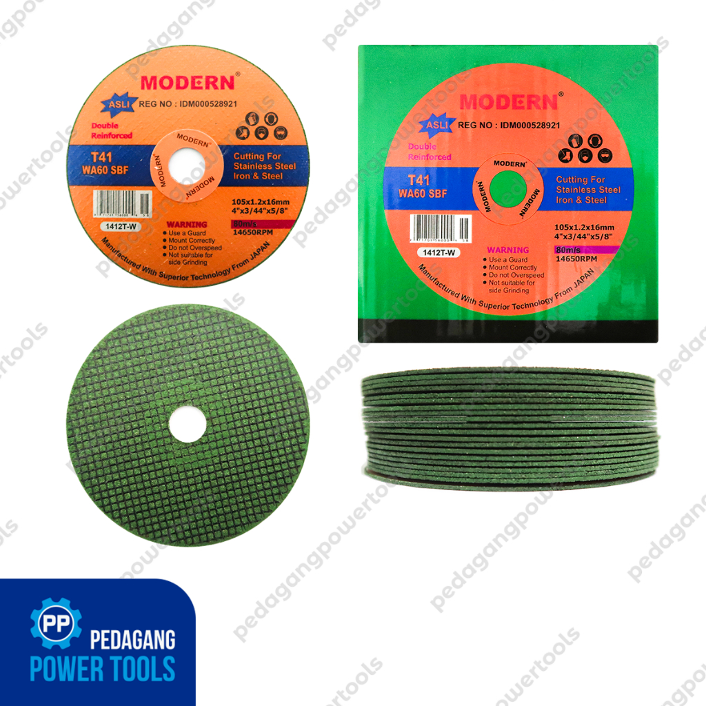 MODERN 20 pcs Cutting Wheel 4" Orange Batu Gerinda Mata Pisau Potong Besi Stainless Disc Gurinda