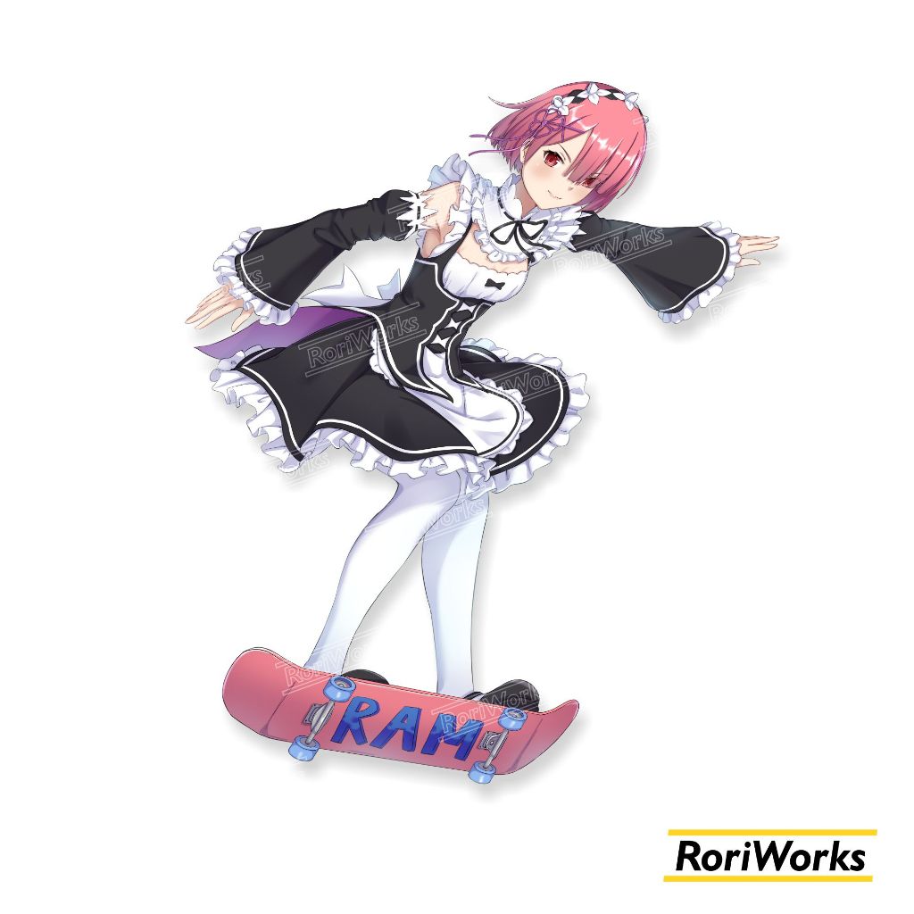 

Stiker Kiss cut - Ram | Re:ZERO | Maid on Skate