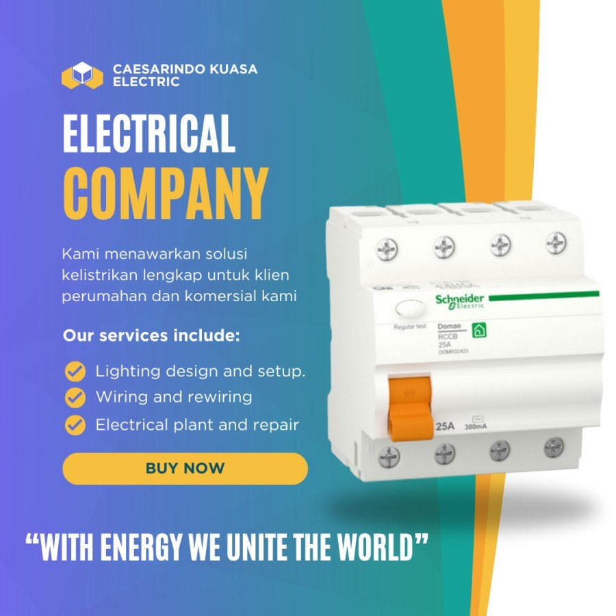 ELCB SCHNEIDER 25A 4P 300MA DOMR02425 1P+N 25AMPER 4PAS 25AMPERE 4PHASE 4POLE RCCB NEW DOMAE SNEIDER