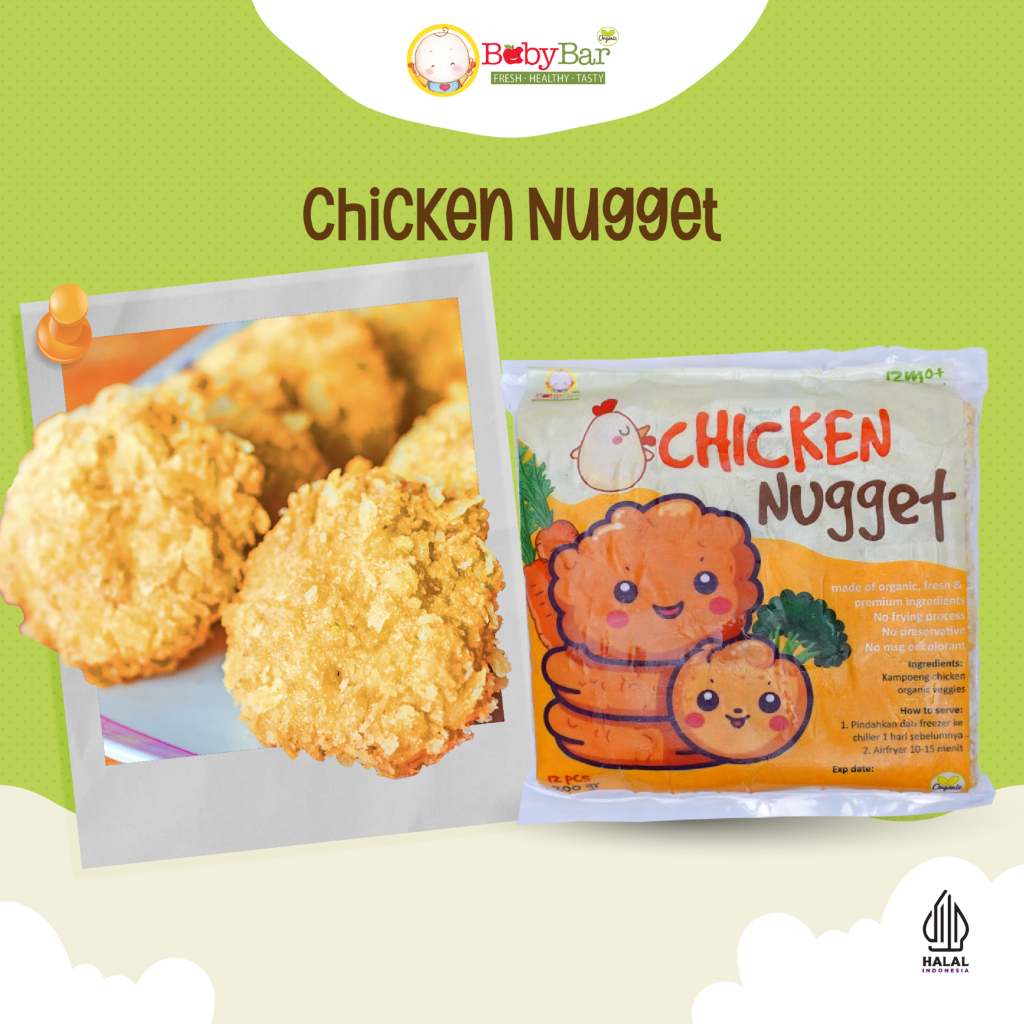 

BABYBAR Nugget Ayam Kampung MPASI Anak / Nugget Homemade / Nugget De Chicken / Nugget No MSG 400gr
