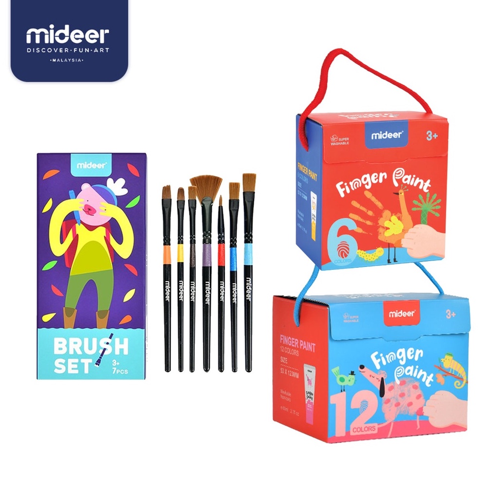 

KODE V8Z6 Mideer Washable Finger Paint Non Toxic Hand Painting Cat Tangan Anak Mideer