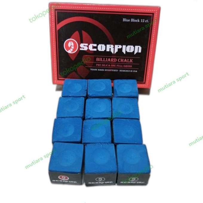 

Harga Promo 12Pc Billiard Chalk Scorpion Original Kapur Billiar KODE P8O7