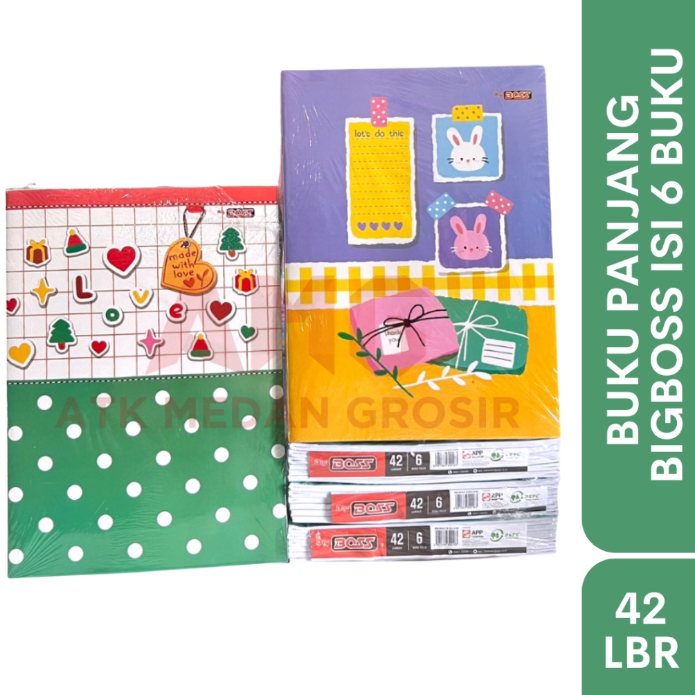 

KODE M8R6 BUKU PANJANG 42 LEMBAR BIG BOSS 6 BUKU