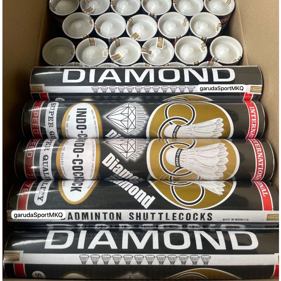 KODE D13L BOLA BADMINTON INDOCOCK DIAMOND HITAM  SHUTTLECOCK DIAMOND HITAM