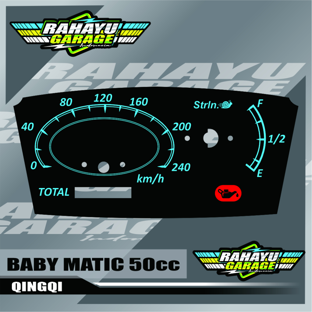 PAPAN SPEEDOMETER CUSTOM QINGQI BABY MATIC 50CC