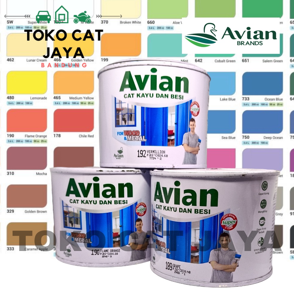 KODE Q15X Cat AVIAN Cat Kayu Besi 5kg  45Lt  Avian 12 kg Warna Lengkap