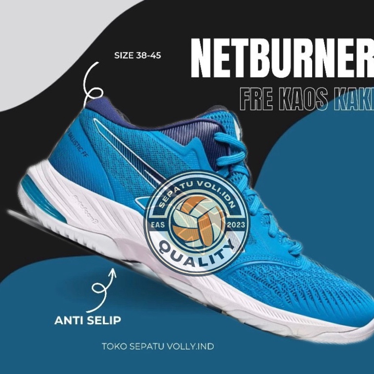 sepatu voli netburner balistic ff 3 sepatu volly super netburner ff 3 sepatu voli netburner pria sep