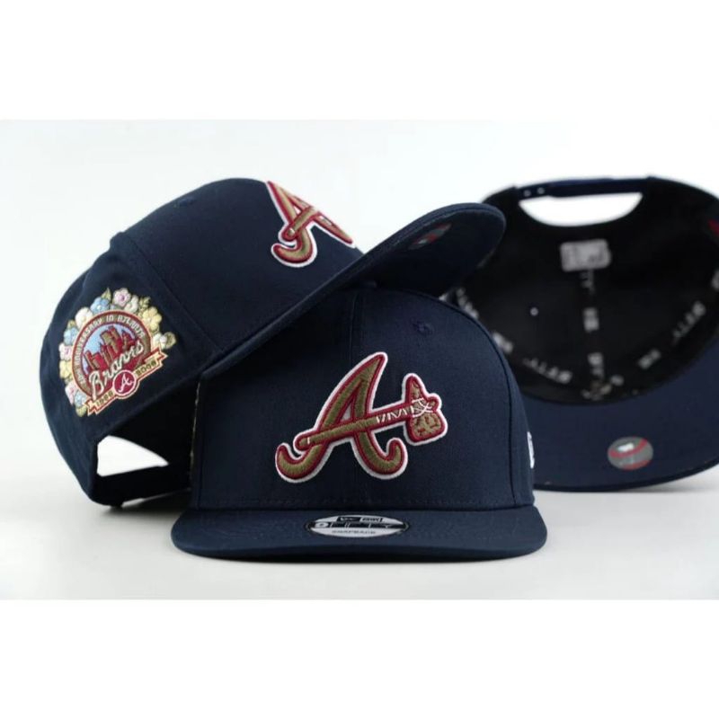 Topi Snapback Original Import Atlanta Braves Baseball Cap Distro Fashion Pria Wanita Hip Hop Hat Dew