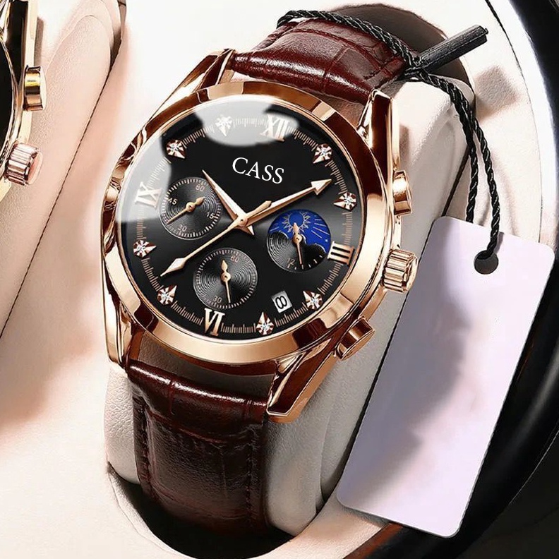 KODE V2W JAM TANGAN PRIA ANTI AIR ORII KALENDER OTOMATIS BERCAHAYA FASHION KEPRIBADIAN MEKANIK JAM T