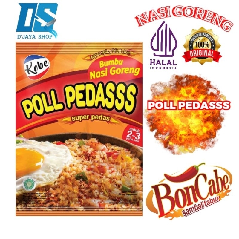 

KOBE BUMBU NASI GORENG POLL PEDAS/SUPER PEDAS 20g