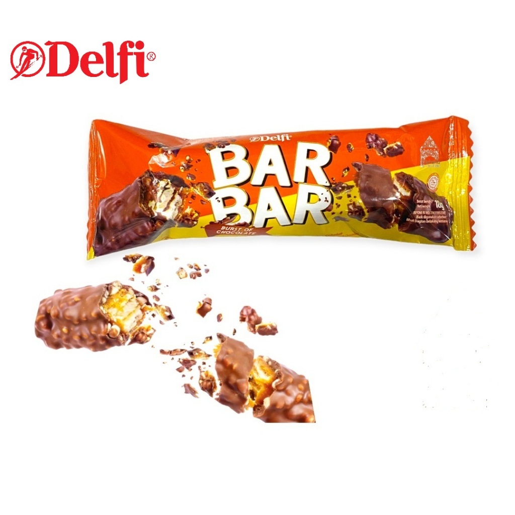 

DELFI BAR BAR BOX ISI 24 PCS X 18GR, DELFI BAR BAR SHARE IT 8GR X 10 PCS, DELFI BAR BAR WAFER CARAMEL COKELAT