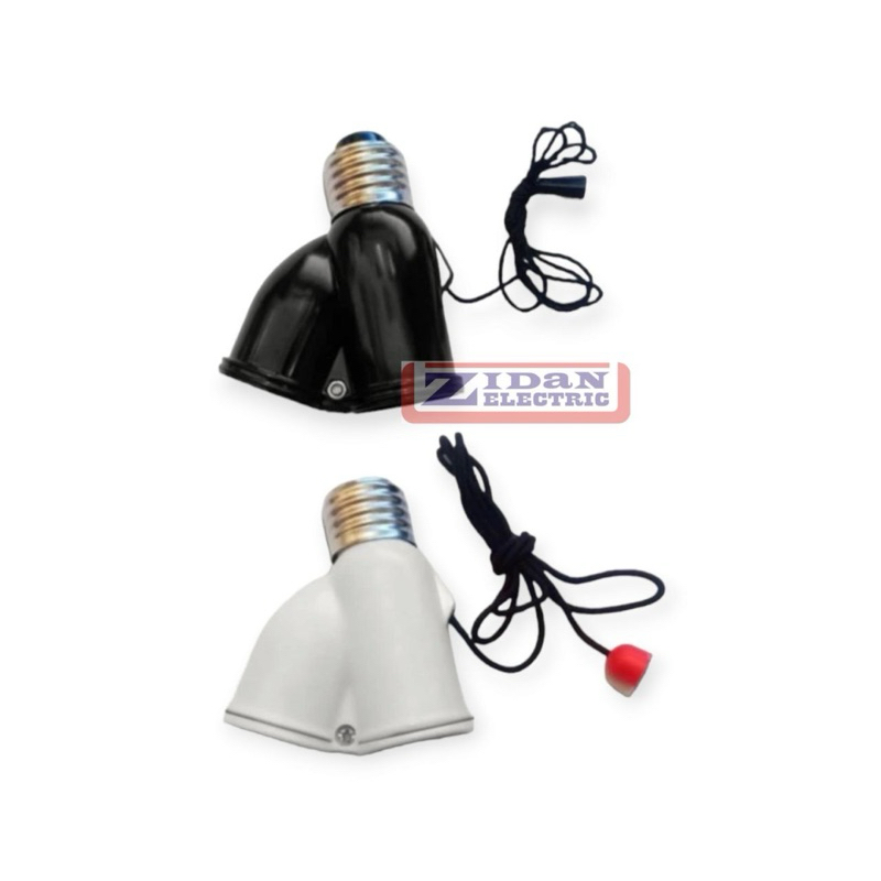 Fitting Tarik Hitam Putih / Fitting Lampu Tarik / Fitting Gantung Tarik E27 Cahaya