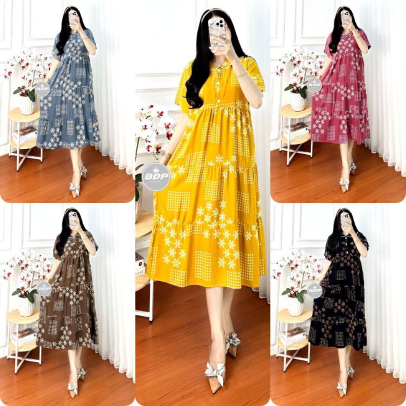 DASTER MURAH/DASTER JEMINA JUMBO/DRESS JEMINA/DRESS JUMBO WANITA/DRESS JUMBO BISA UNTUK BUMIL DAN BU
