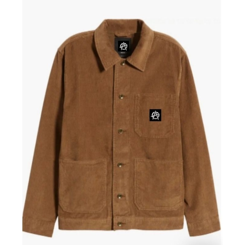 JAKET PARKA CORDUROY BROWN BAJU TANGAN PANJANG PRIA