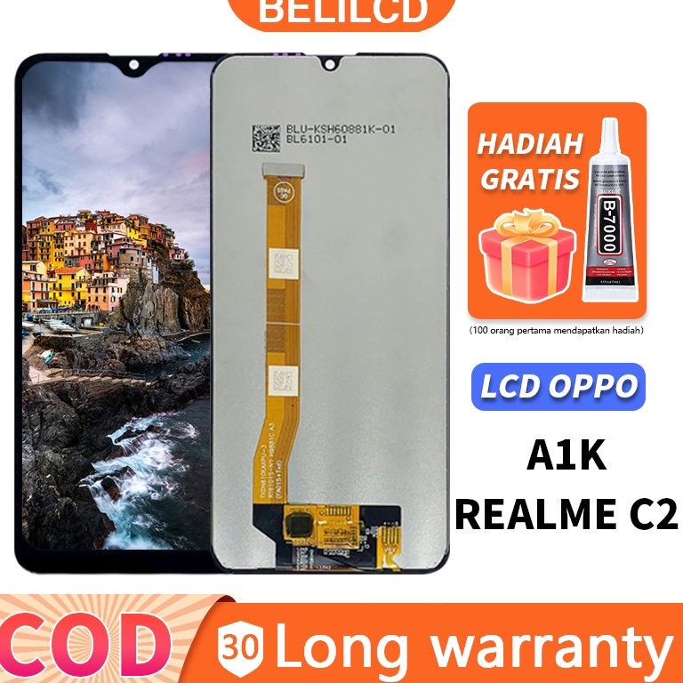 KODE O26D ORIGINAL LCD Realme C2 OPPO A1K Fullset Touchscreen ORI Touch Screen Bagian Digitizer Laya
