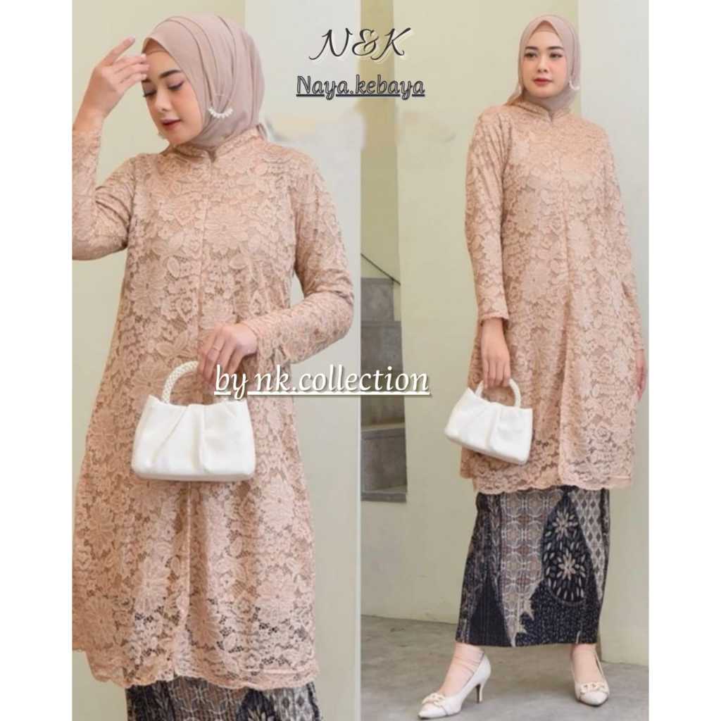 Stelan kebaya brukat tunik kebaya modern kebaya Stelan wanita kebaya kurung baju kurung wanita stela