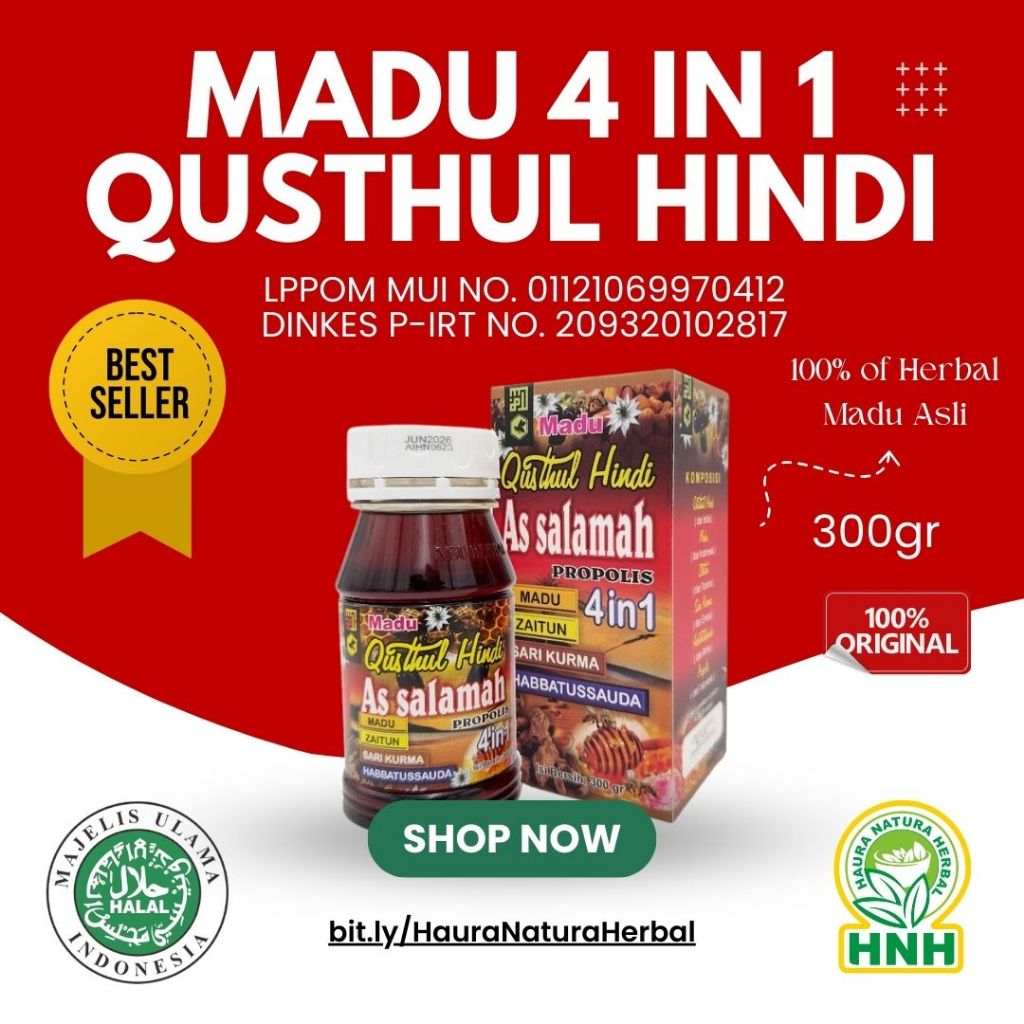 

Termurah Herbal Kolesterol - Madu Assalamah $in1 Qusthul Hindi 100% original