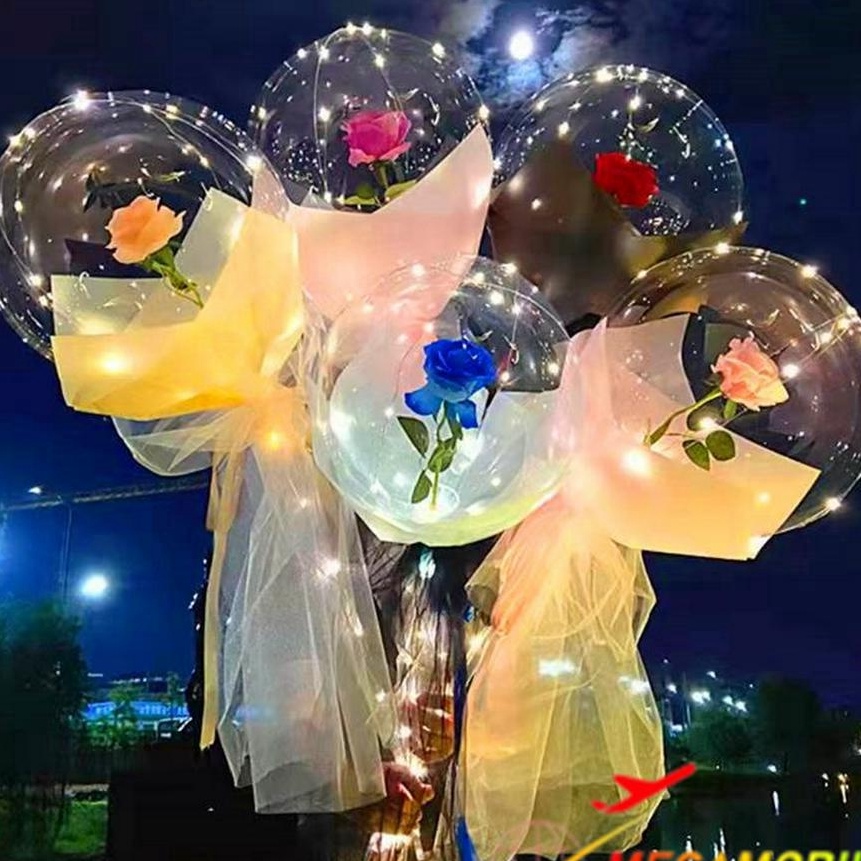 Termurah MM  Bucket Balon PVC Balon BOBO Bucket Balon Bunga mawar Bucket Balon Bucket Bunga Balon Wa