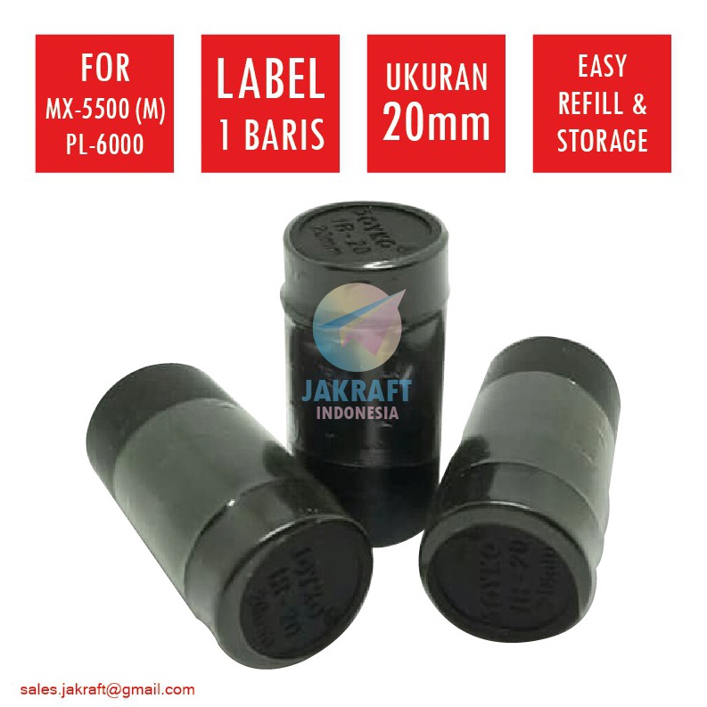 

TERLARIZZZ 1 Pcs Tinta Label Harga 1 Baris JOYKO IR2 Refill Labeller MX55M
