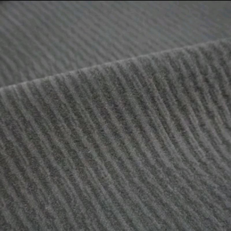 Bahan Jok Mobil Kain Bludru Abu Tua Salur, cocok untuk corolla Civic dll AST