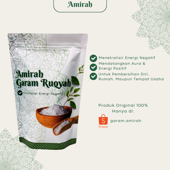 

KEMASAN BESAR 750gr Garam Ruqyah Amirah - Garam Rukiyah