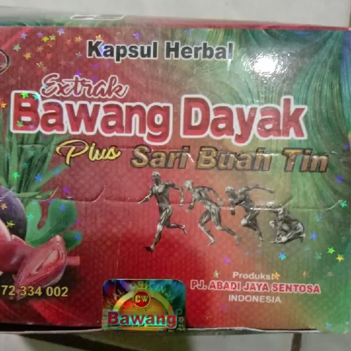 Kapsul Herbal Extrak Bawang Dayak Plus Sari Buah Tin asli 100% Ori Obat Asam Urat dan Kolesterol Amp