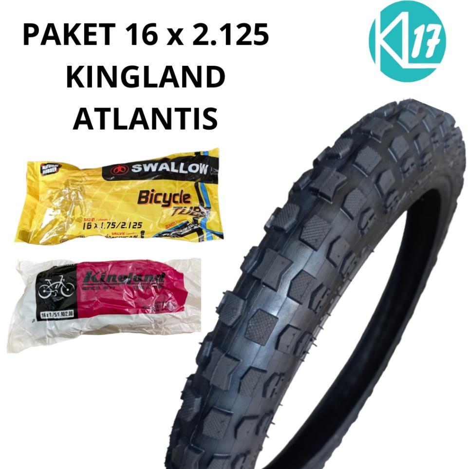 Ready Siap Kirim  BAN LUAR 16 x 2125 KINGLAND ATLANTIS BAN LUAR SEPEDA 16 BAN LUAR SEPEDA ANAK UKURA