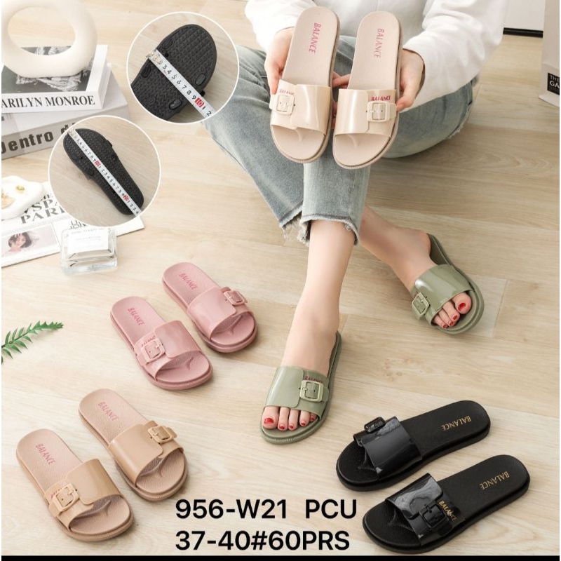 956 -W21 Sandal Jelly Balance Polos Gesper