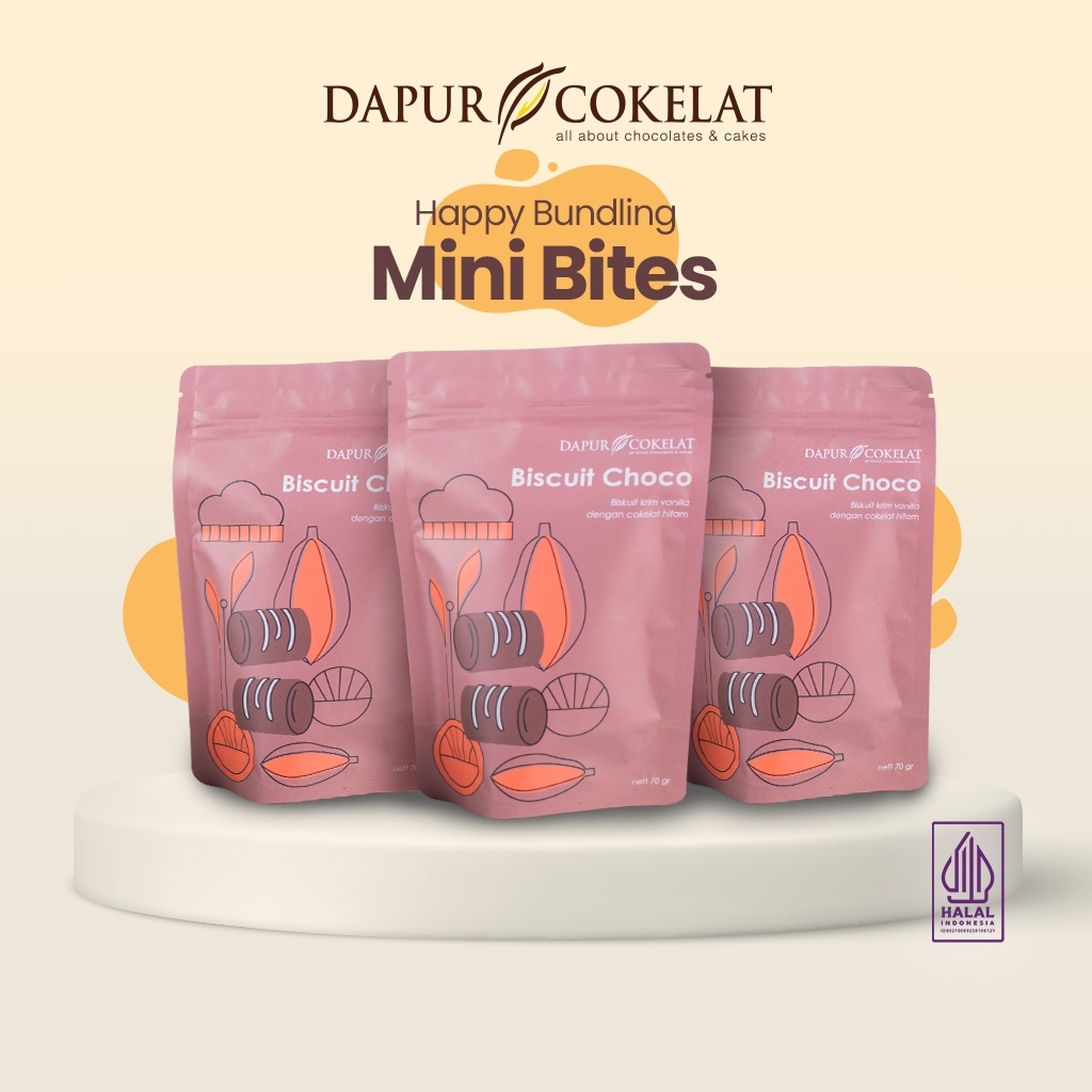 

[BUNDLE 3pcs] Dapur Cokelat - Biscuit Choco | Snack Cemilan dari Biscuit Cokelat Premium