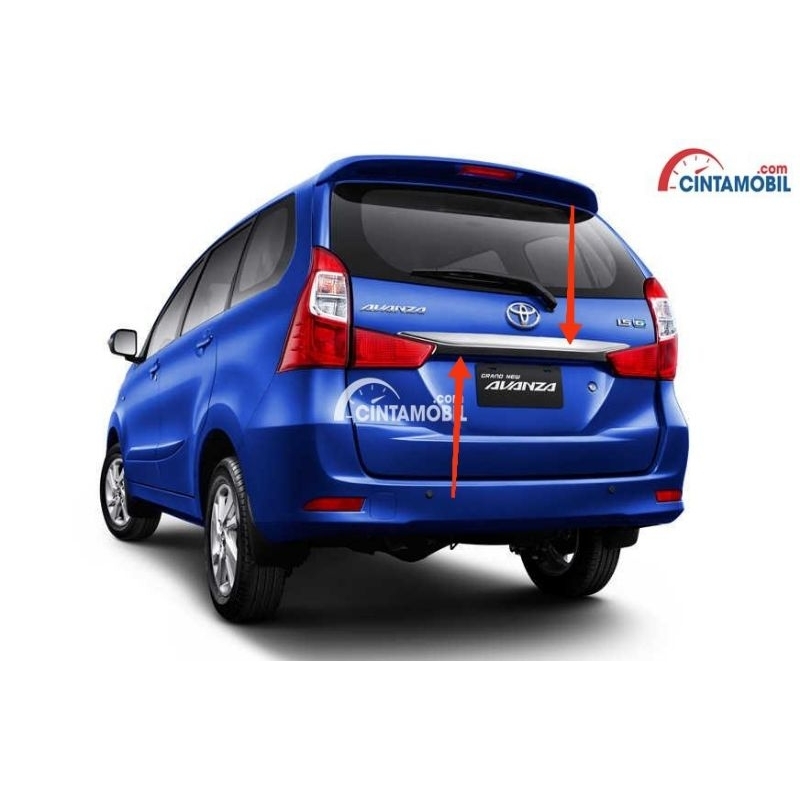 Trunklid Lis List Pintu Bagasi Black Chrome Avanza Veloz 2016-2018 Original Toyota