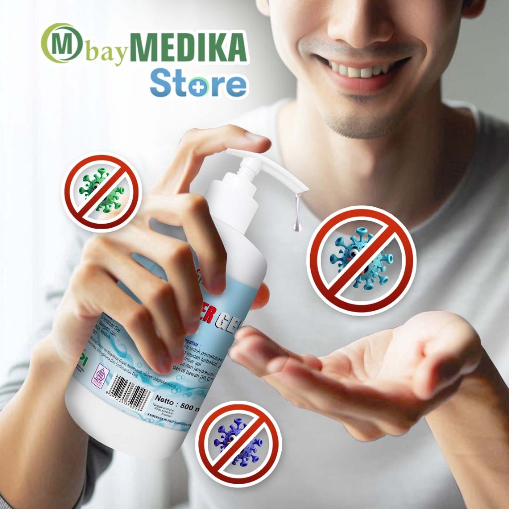 SASKLIN Gel 500ml HAND SANITIZER CAIR ANTISEPTIC 70% Tidak Lengket