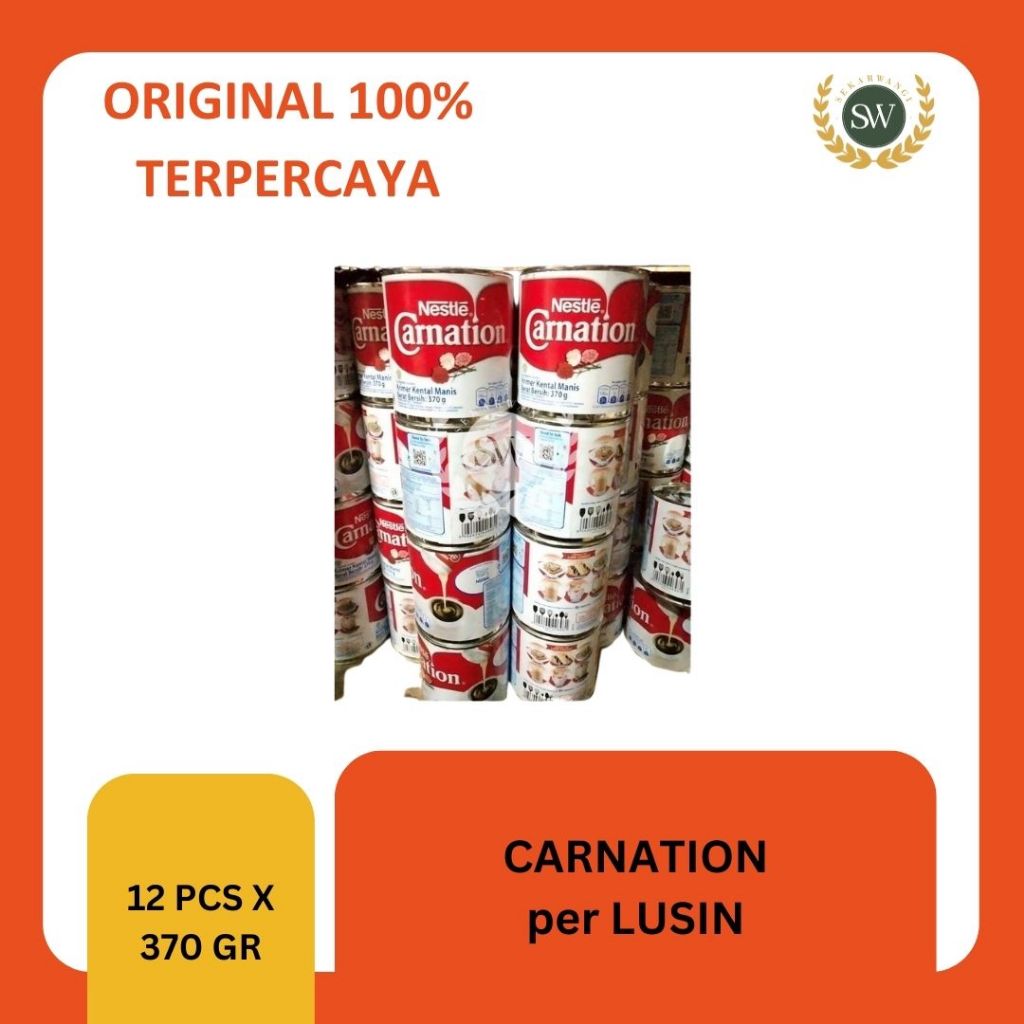 

Susu Kental Manis Carnation - Nestle - Krimer Kental Manis - Kaleng - 370gr - LUSIN