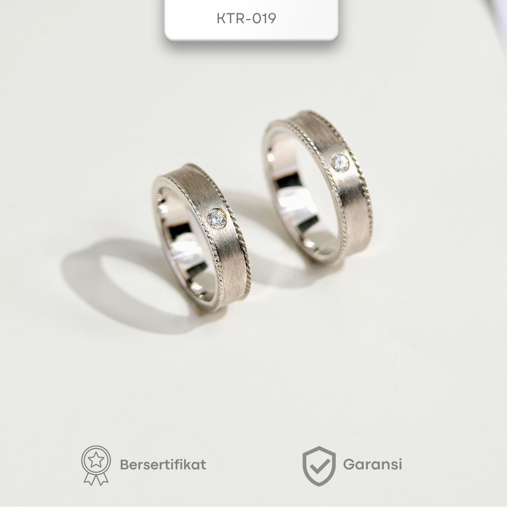 Cincin Kawin Tunangan Cincin Tunangan Cincin Couple Perak Silver Ketara Jewelry