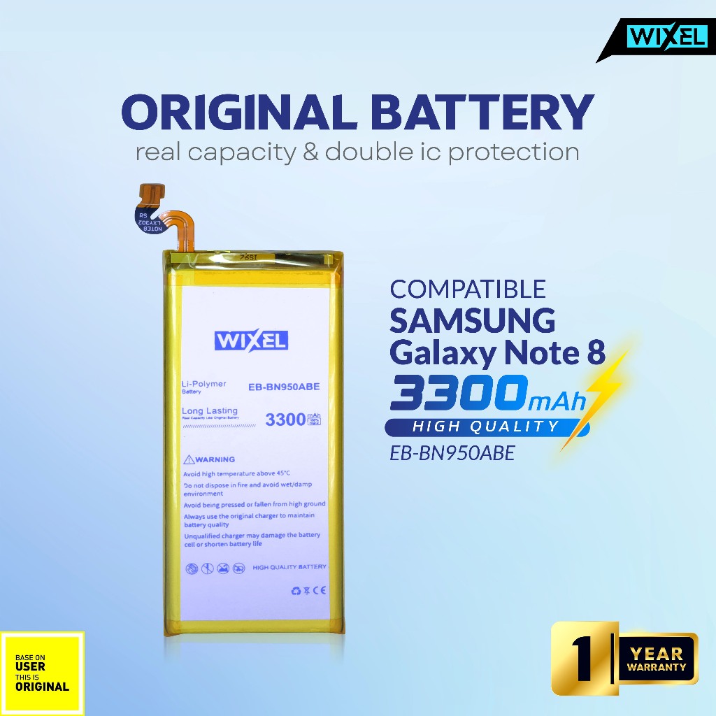 WIXEL Baterai EB-BN950ABE Samsung Galaxy Note 8 N950 N950F Double Power Original Batre Batrai Batter