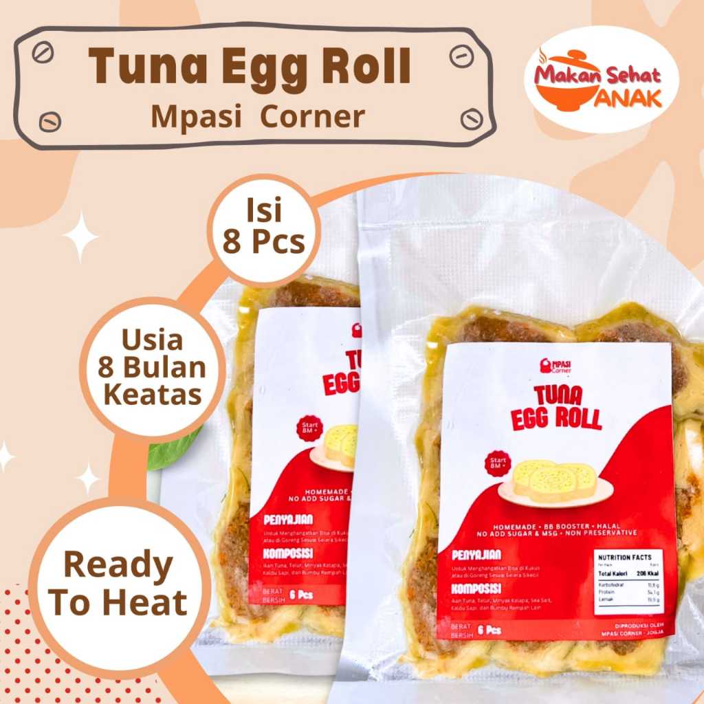 Mpasi Corner Lauk Pauk (Sosis Sapi Ayam/ Sate Lilit/ Beef Patty/ Tuna Egg Roll/ Nugget/ Belut / heke