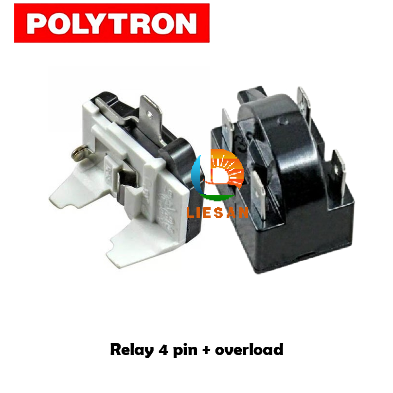 Relay 4 Pin + Ptc Overload Kulkas 1 pintu / 2 pintu POLITRON