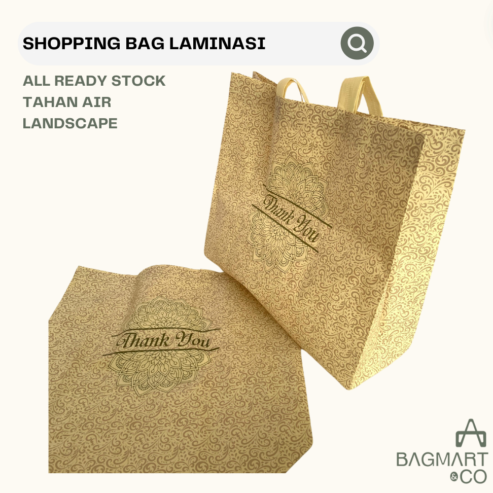 

Batik Landscape Shopping Bag 40x35x12 Thank you Tas Spunbond Laminasi | Tahan Air | Tas Suvenir