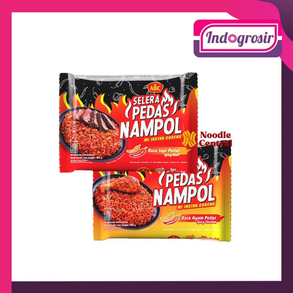 

MIE INSTAN ABC SELERA PEDAS NAMPOL 80G / MIE ABC INSTAN/PROMO