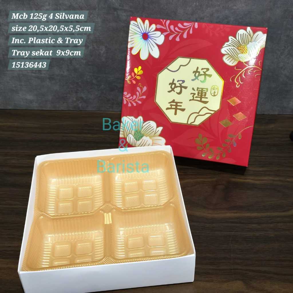 

Mooncake Box Mcb 125gr 4 Silvana 20.5x20.5x5.5cm box mooncake box 125gr isi 4 kotak hamper mooncake