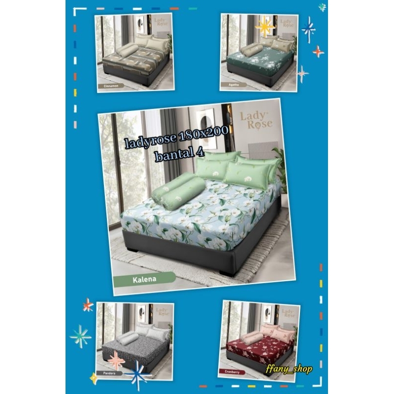 SPREI LADY ROSE 180 BANTAL 4,SPREI LADY ROSE,SPREI LADY ROSE BANTAL 4,SPREI LADY ROSE KING