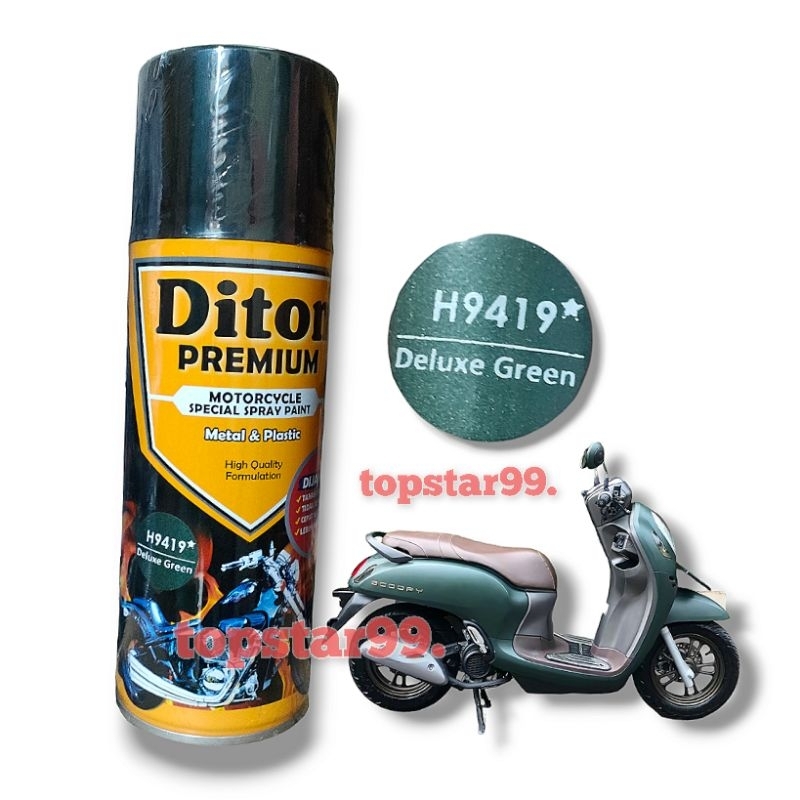Diton Premium Pilox Pilok Cat Semprot Deluxe Green 9419 Hijau tua Doff Dop 400cc Spray Paint