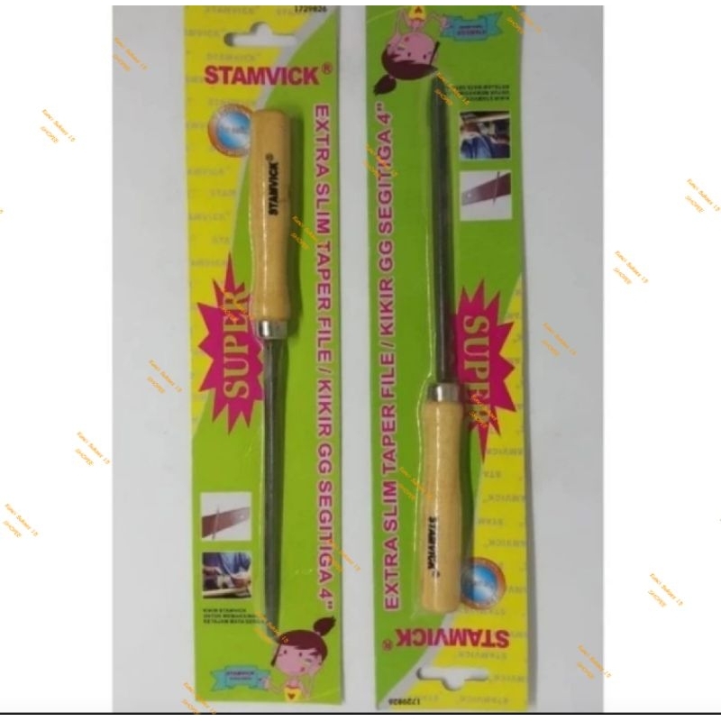 Kikir Besi Kayu 4"×100mm / Kikir Gergaji Gagang Kayu STAMVICK