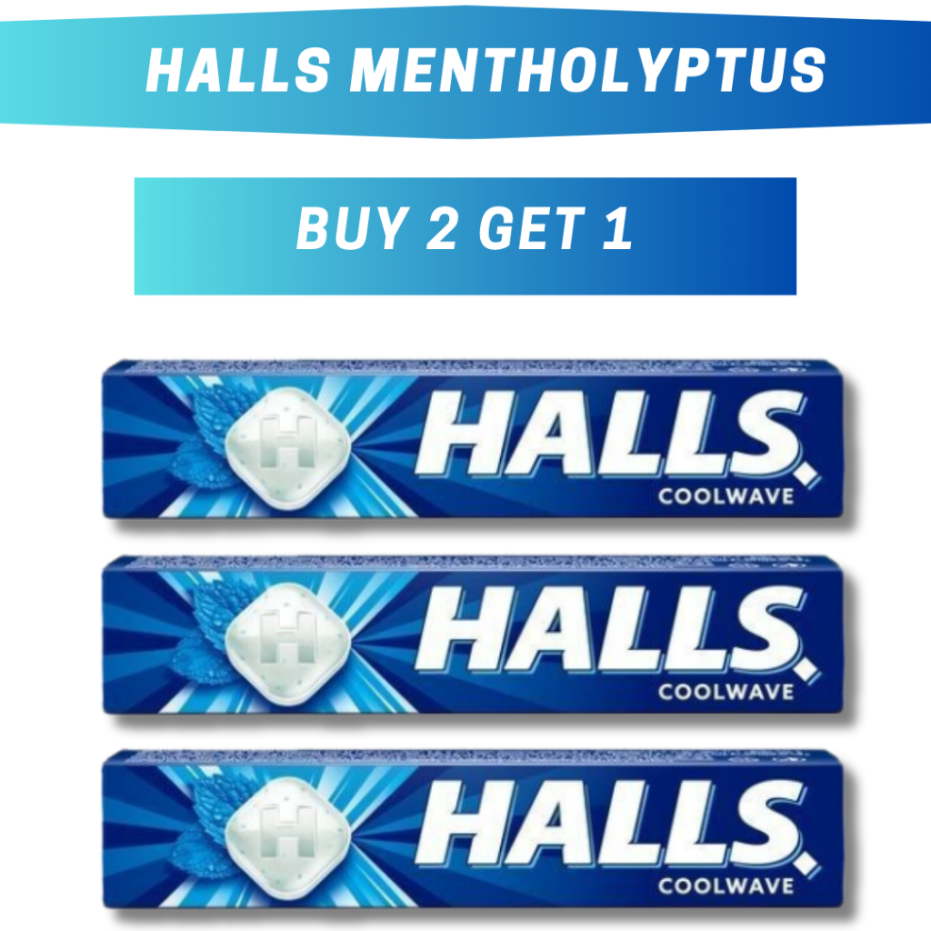 

PROMO BUY 2 GET 1 - Permen Halls Mentholyptus Import Candy Halls Candy / Permen Halls Stick Mentholyptus Flavored Candy