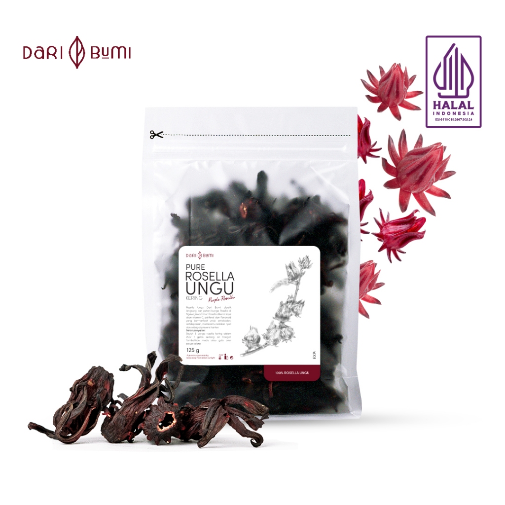 

Dari Bumi Bunga Rosella Ungu 125 Gram Teh Herbal Alami