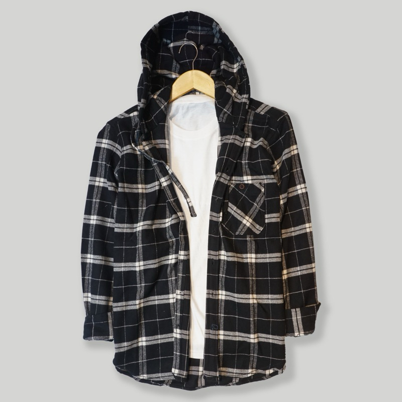 Twenty Six Kemeja Flanel unisex  kupluk Flanel Pria Flanel Wanita Kemeja Gratis Ongkir Kemeja kasual