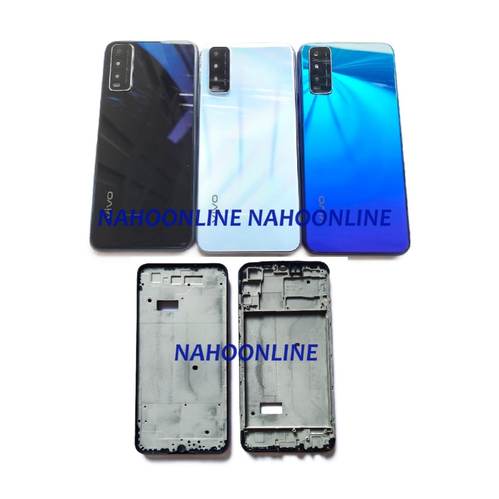 Rangka Tutup Belakang Battery Backdoor Housing + Tulang Bezel VIVO Y20 Y20i Y20S Y12s ORI