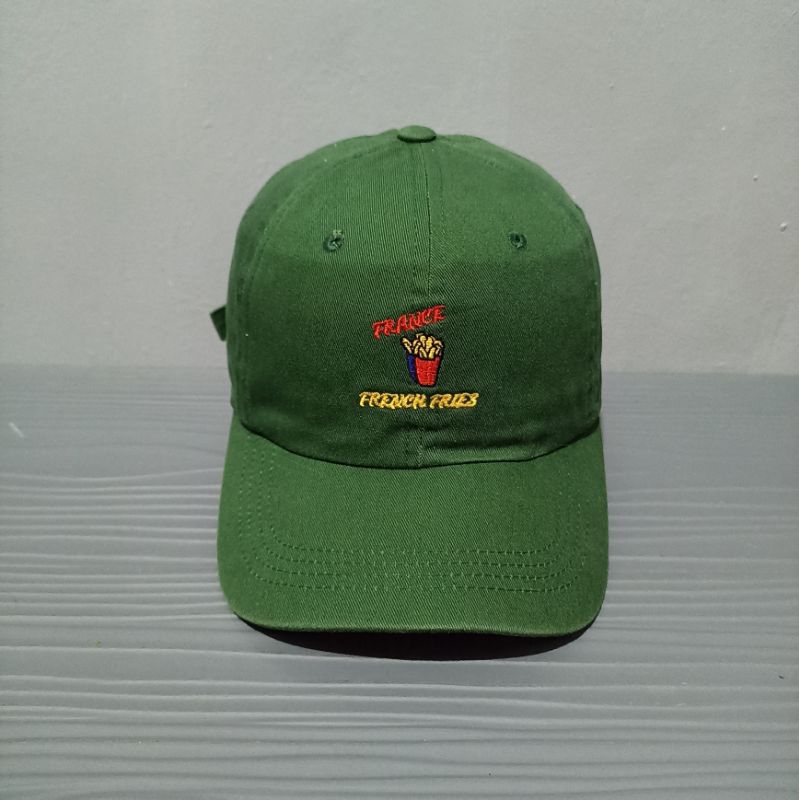 Topi Second , Simple cap , dad hat , Topi Hijau Botol