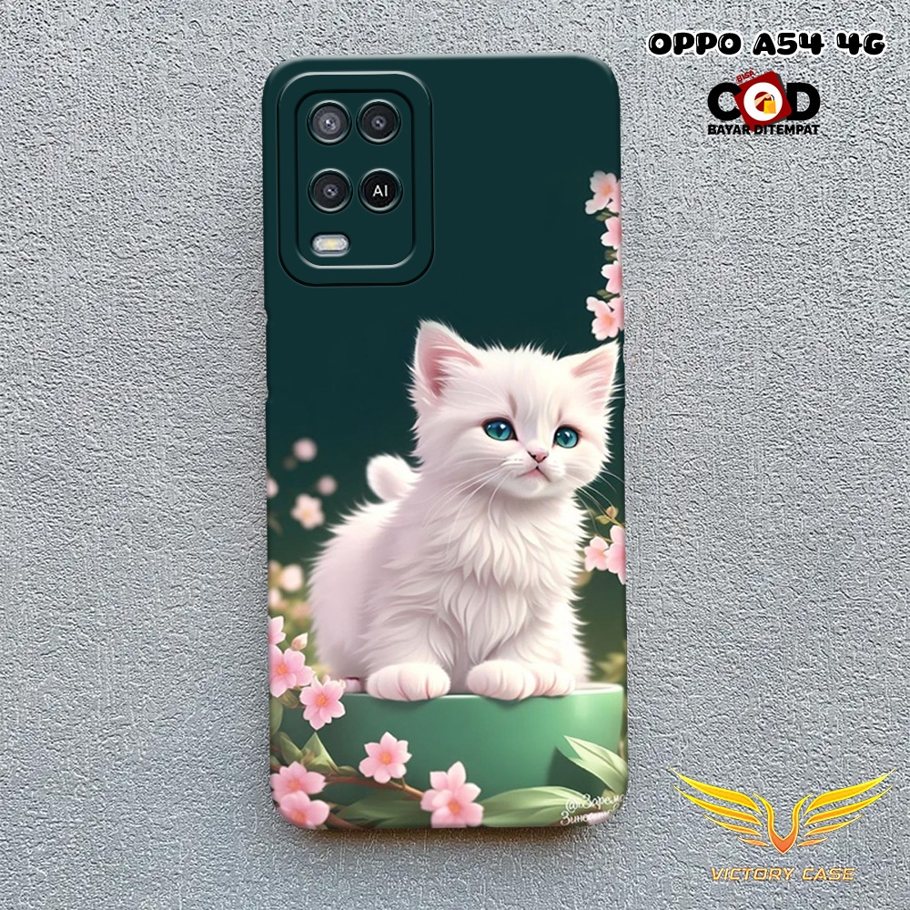 New Kucing Case - Softcase Oppo A54 4G Terbaru - Case Hp Oppo A54 4G - Casing Oppo A54 4G - Case Len