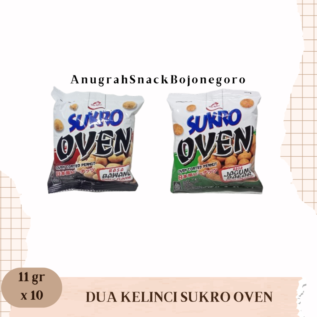 

Dua Kelinci Sukro Oven 11gr x 10 (Rasa Bawang / Jagung Bakar)