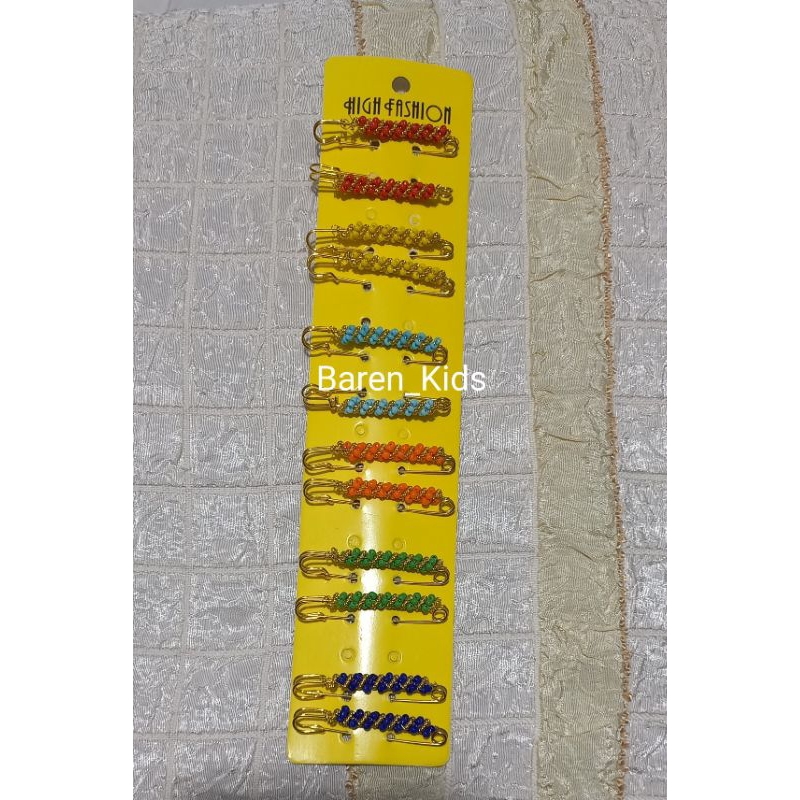 Peniti India (6 Pcs) / Peniti Jilbab / Peniti Kerudung / Bros Aksesoris Fashion Korea